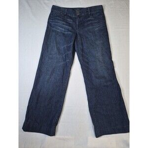 Lauren Ralph Lauren Jeans Womens Size 8 Blue Wide Leg Dark Wash Denim